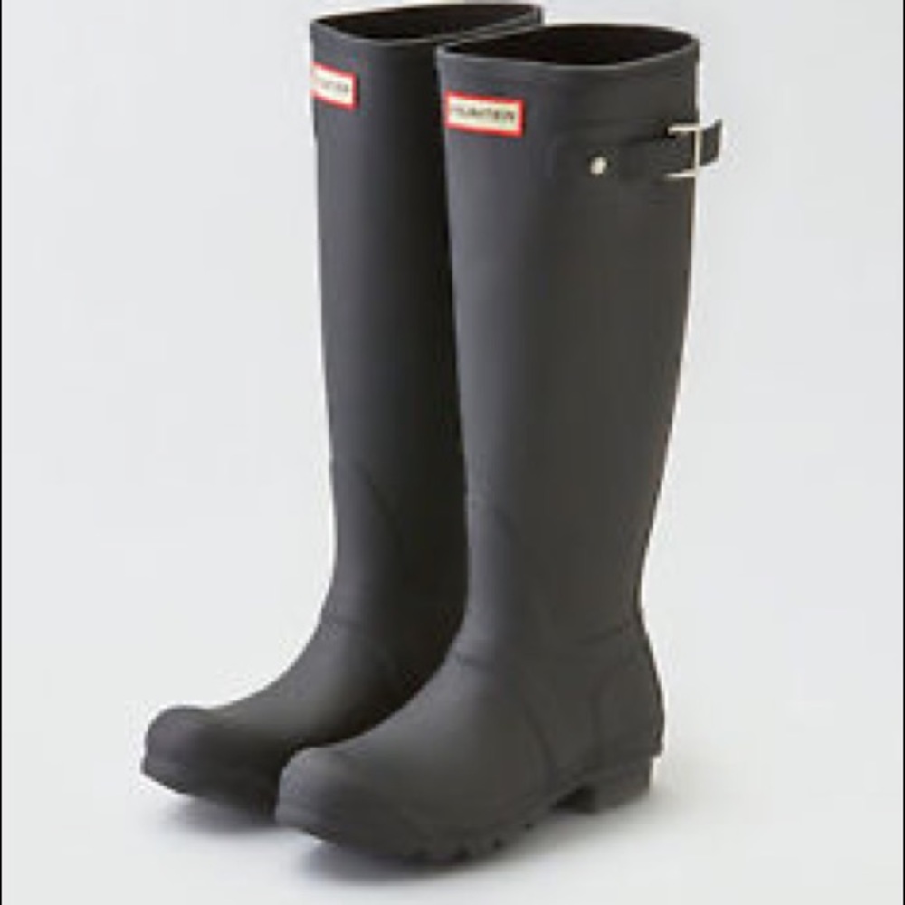 Women Tall Black Hunter Rain Boots